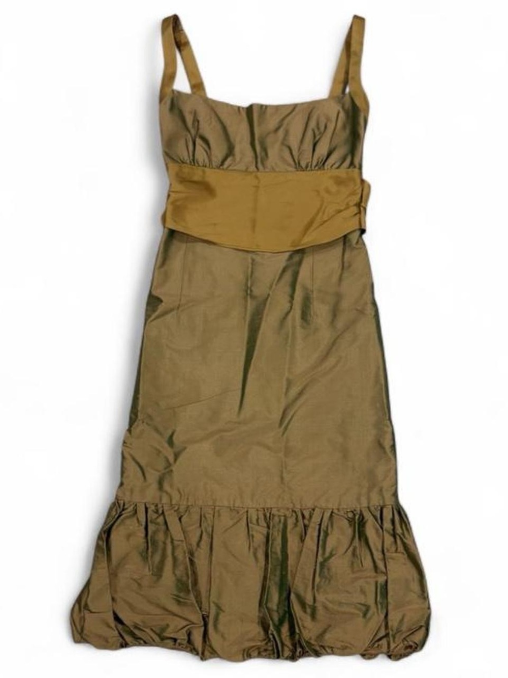 Vintage Nicole Miller silk midi bubble hem dress with bow detail